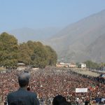 CM Kp pervez Khatak addresing a pubic gathering in Chitral Pologround pic by Saif ur Rehman Aziz