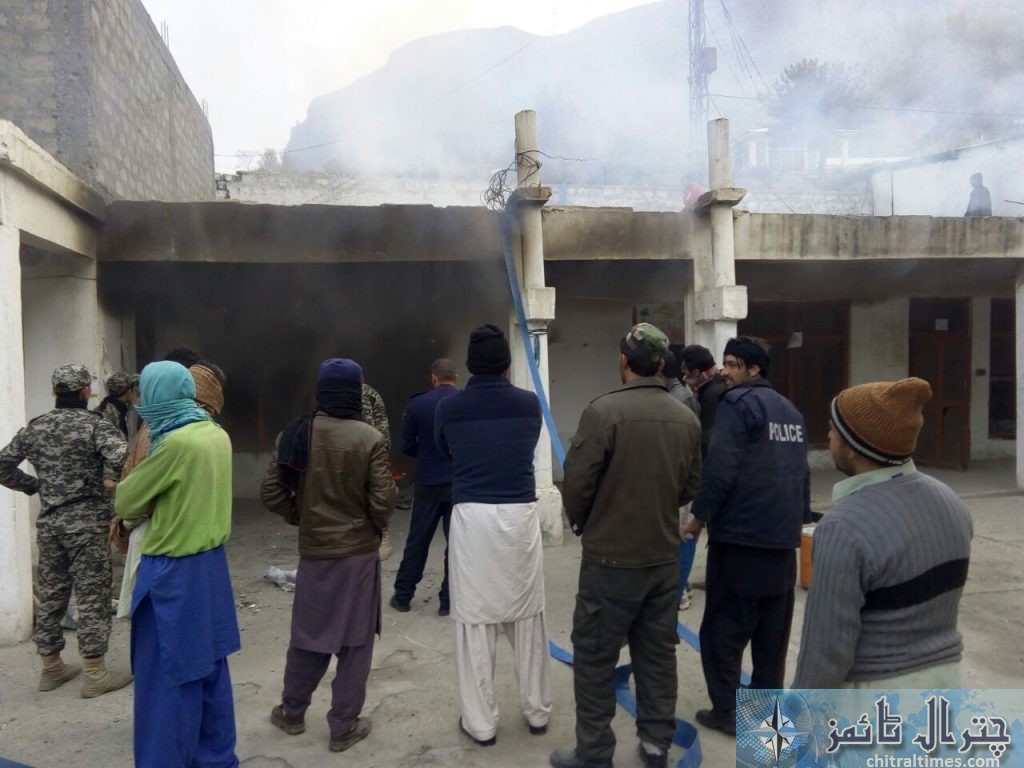 دنین میں آگ لگنے سے ایک پرائیویٹ سکول کی متعدد کمرے جل کر خاکستر