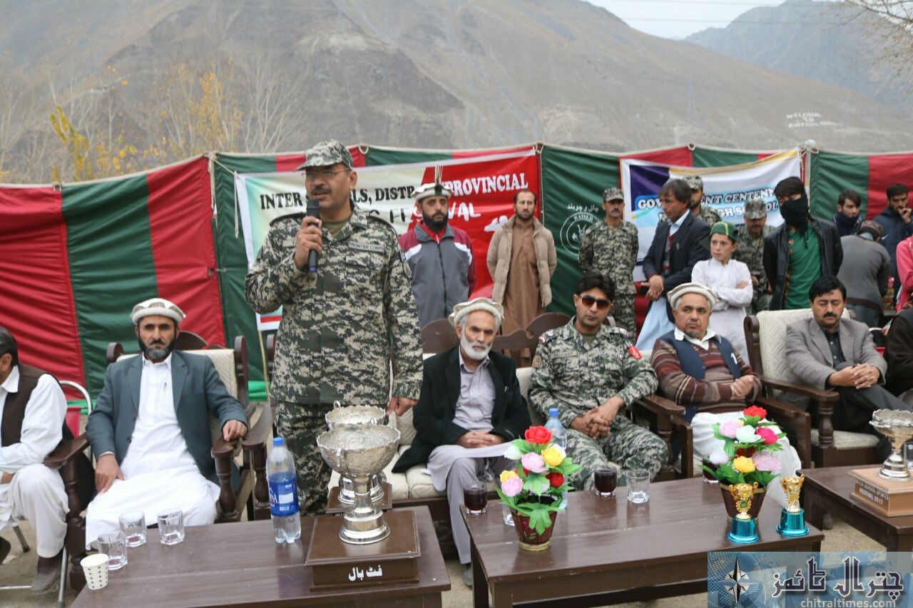 inter school tournament chitral ended lt col chief guest