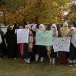 svti chitral students protest against principal termination