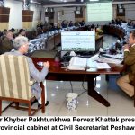 Chief Minister Khyber Pakhtunkhwa Pervez Khattak presiding over a meeting of provincial cabinet at Civil Secretariat Peshawar 2