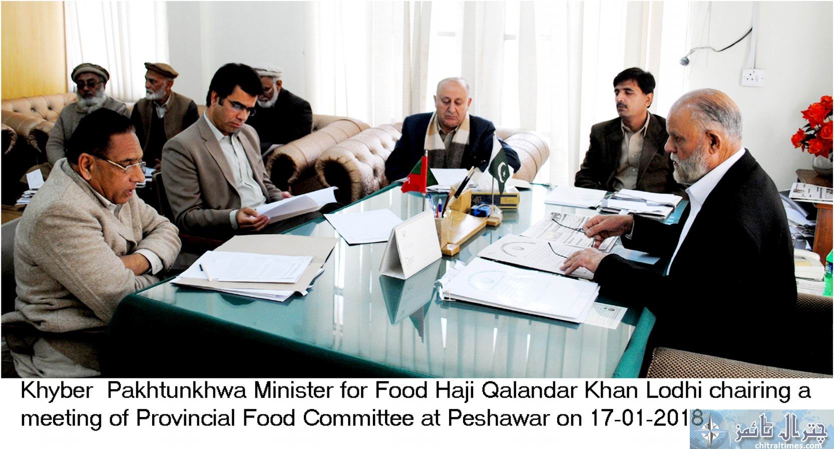 Khyber Pakhtunkhwa Minister for Food Haji Qalandar Lodhi chairing a Provincial food meeting 1