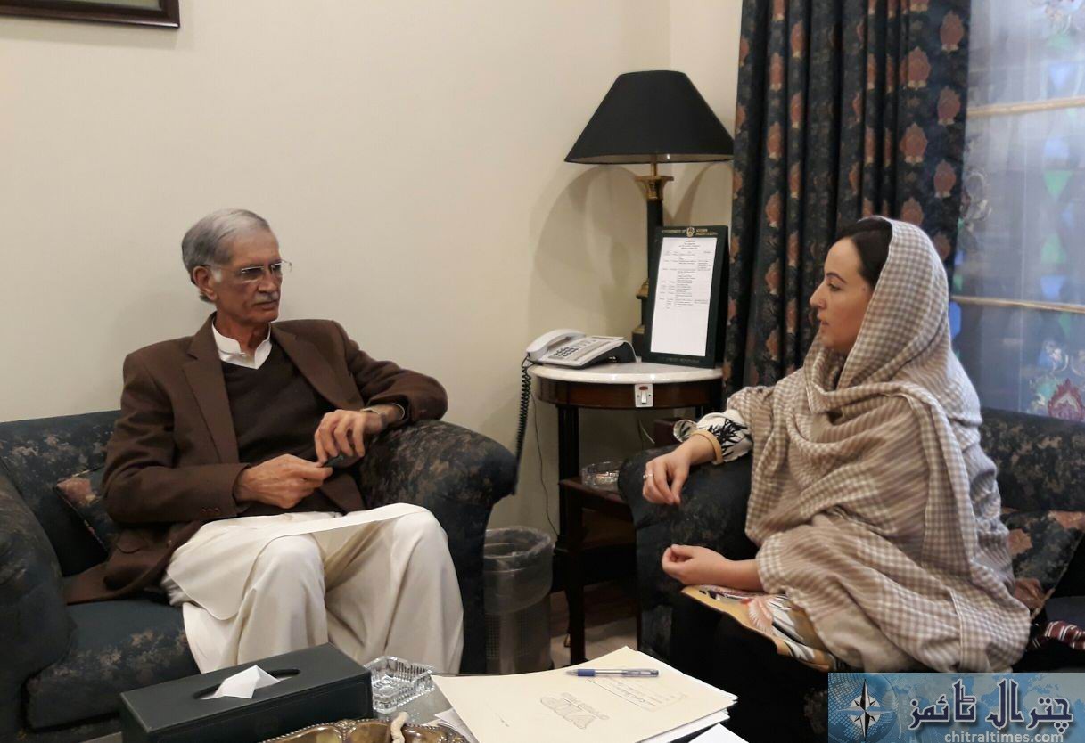 MPA Chitral Bibi Fouzia met CM Kp