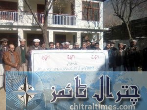 sst teachers of Chitral protest
