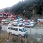 Lowari tunnel waiting vehicles from Chitral