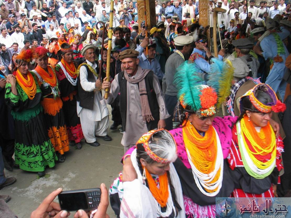 Chitral Kalasha pepole celebrating their spring festival chelum Jusht in Bumborate pic by Saif ur Rehman Aziz