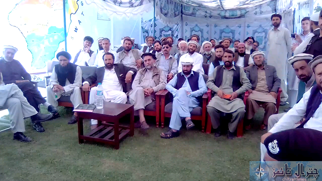 DPO Chitral Mansoor aman addressing gatheing