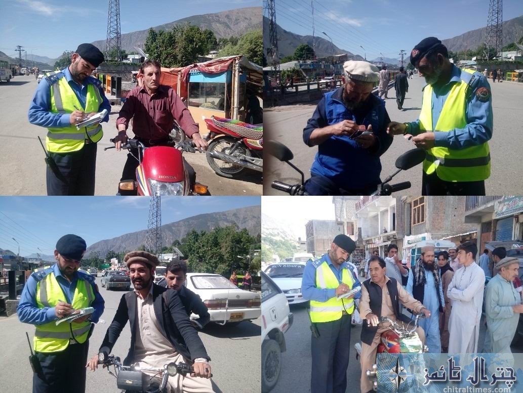 chitral trafic police campaign against motorcylist2