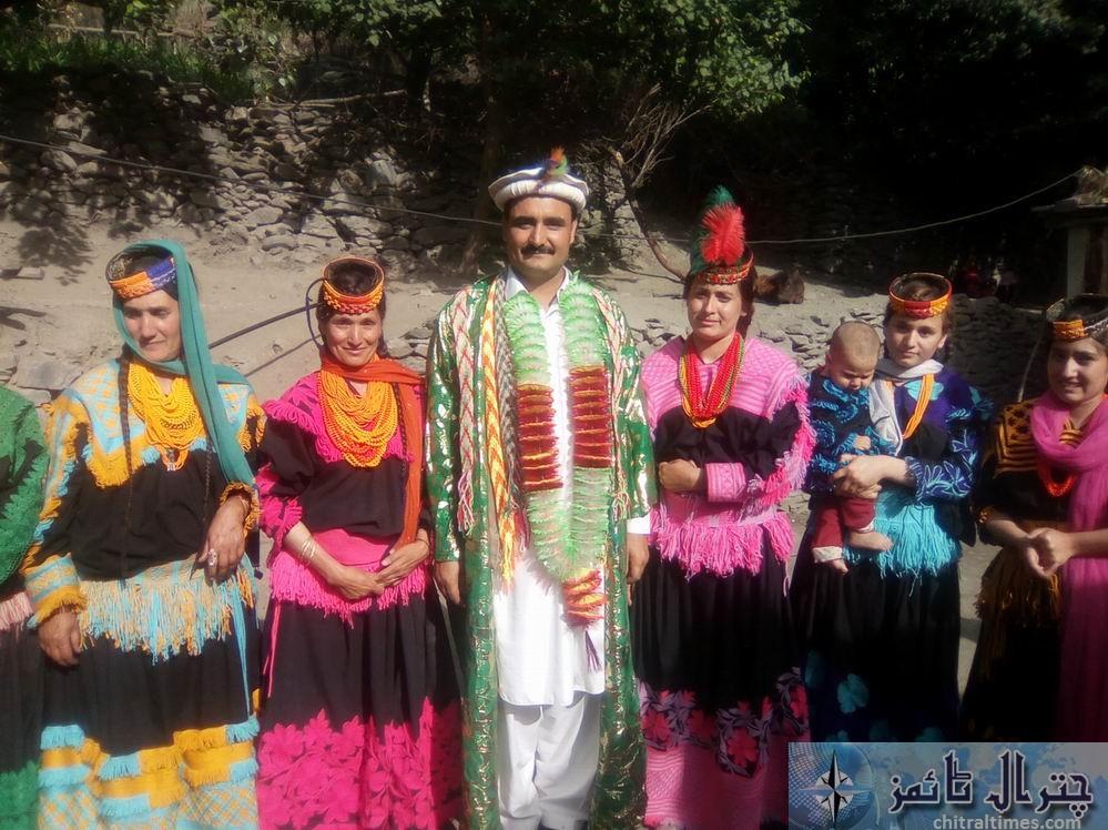 kalash mpa wazir zada with kalasha community in Chitral