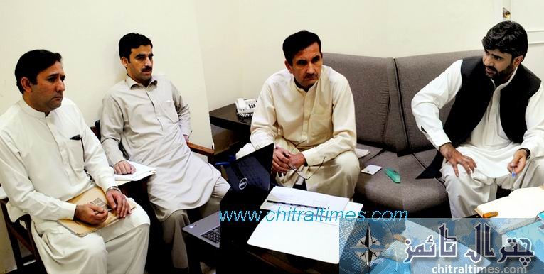 KP Minister for Revenue Shakeel Ahmad Khan presiding over a meeting regarding land settlement 3