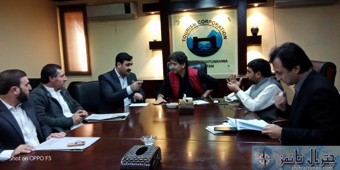 pti chitral delegation meet atif khan minister