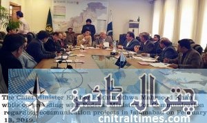 CM Photo presding over meeting with Federal Minister communication regarding communication projects