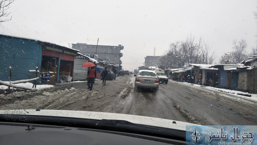 chitral town snow fall 3