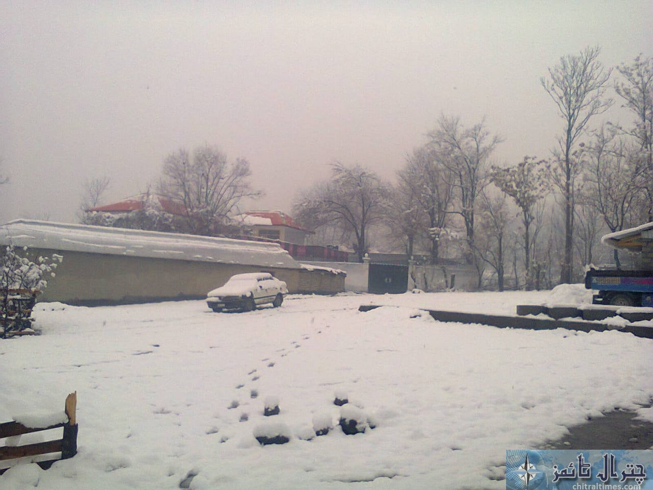 chitral town snow fall 7