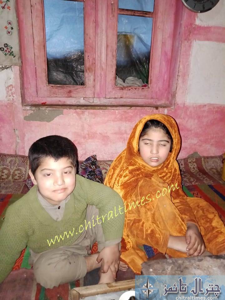 two blind children by birth from kalash valley chitral bumburate