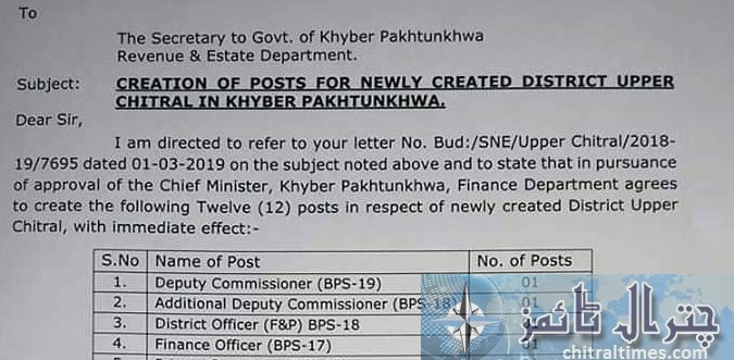 upper Chitral vacancies approved2