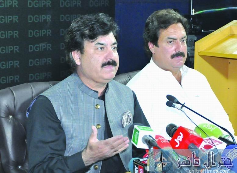 KP Minister for Information addressing a Press Conference R1