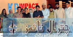 atif khan giving away cheques to youth kp youth impact