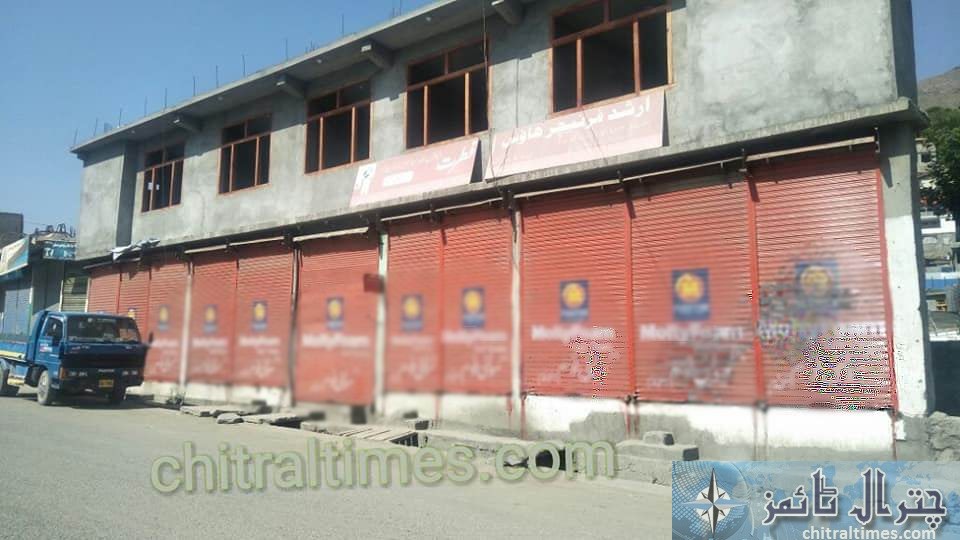 Chitral bazar shutter down strike2
