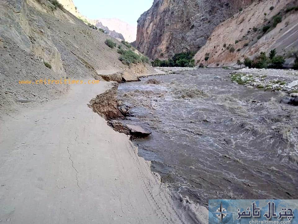 Lotkoh road chitral washed away
