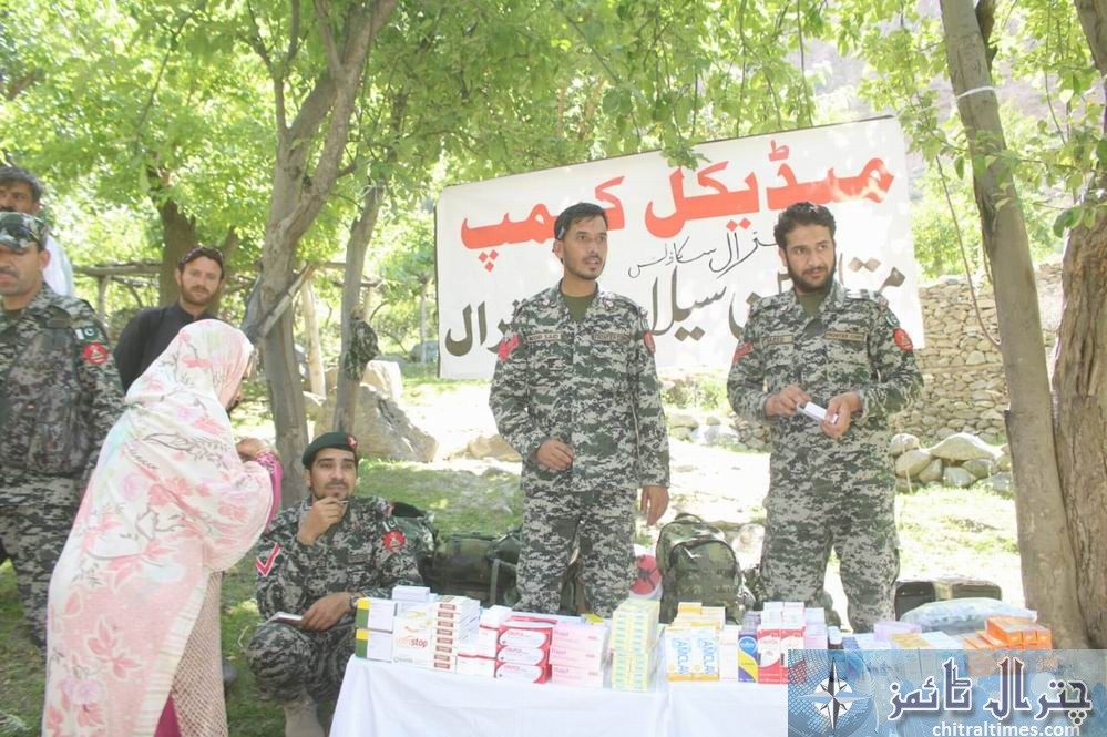 golan flood and chitral scouts relief items and free medical camp 1
