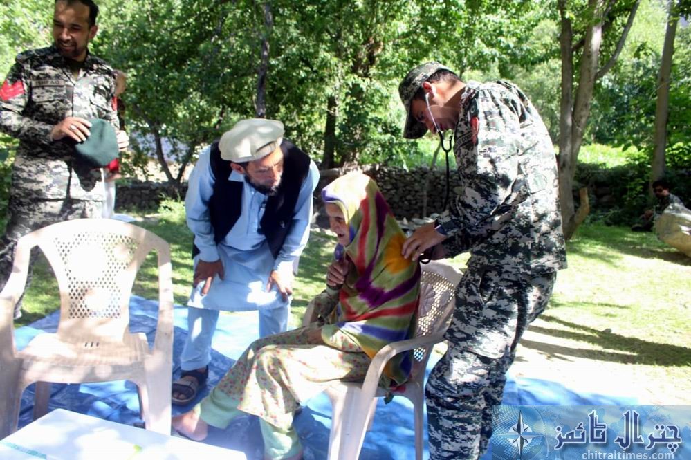 golan flood and chitral scouts relief items and free medical camp 8
