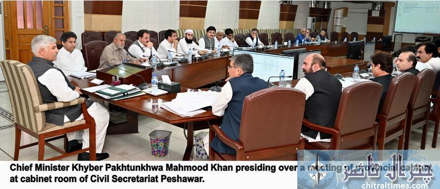 KP Chief Minister presiding over a provincial Cabinet meeting at Peshawar