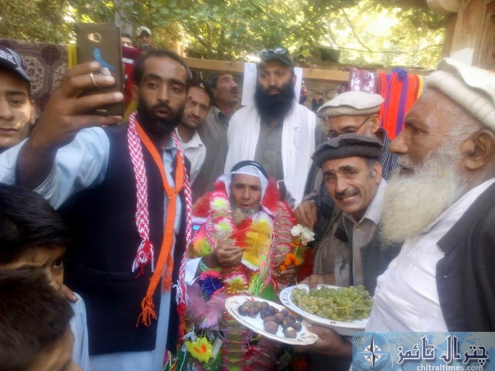 kalash community warm welcome the new muslim Hajji in chitral