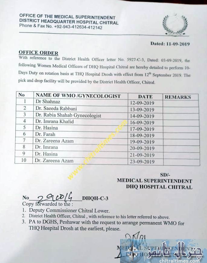 ms dhq chitral order