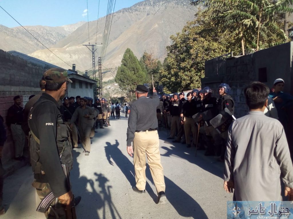 Students and teachers of the langland school and college chitral protest against Miss carry 8