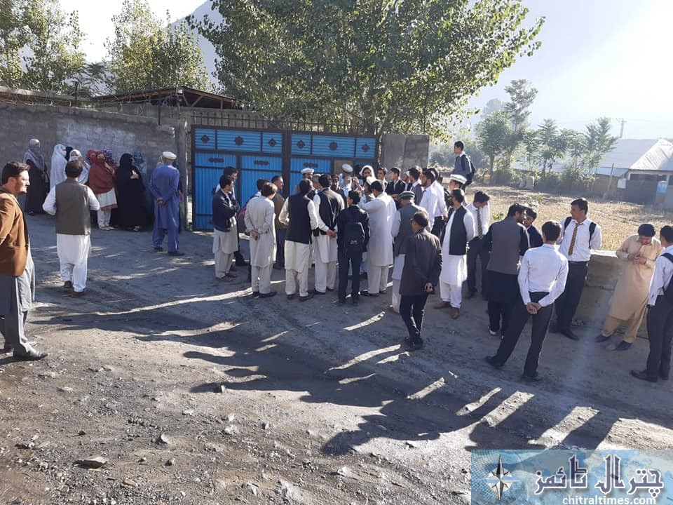 the langland school and college chitral students and teacher waiting for sechool opening at main campus22