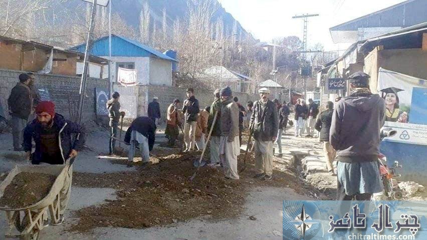 ismaili volunteers upper Chitral road repaired8