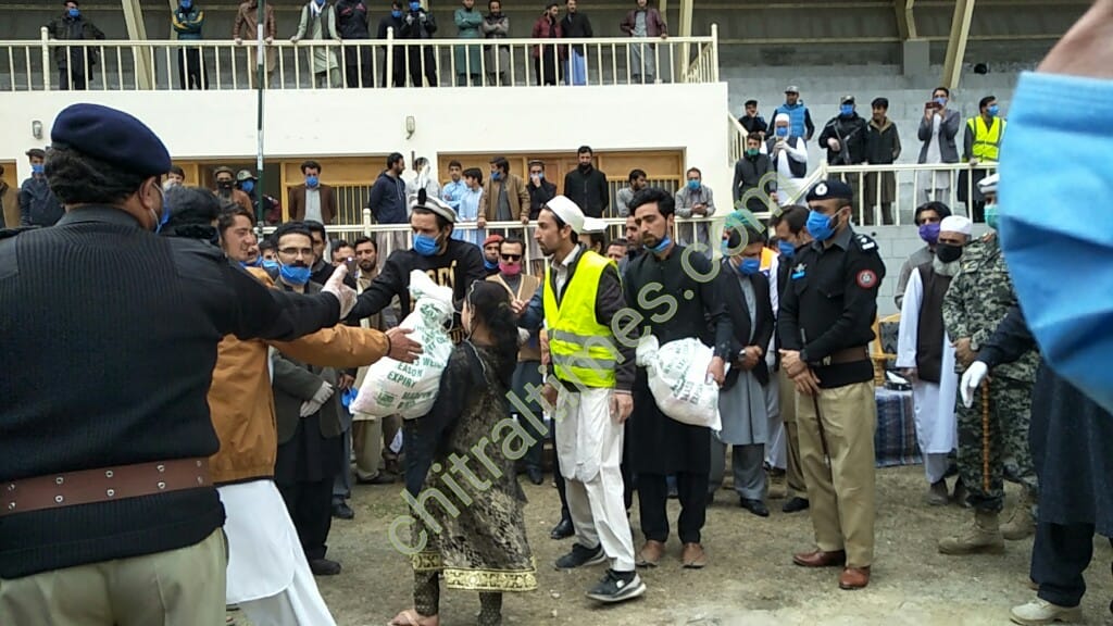 Shahid Afridi chitral parade ground speech and relief package distribution
