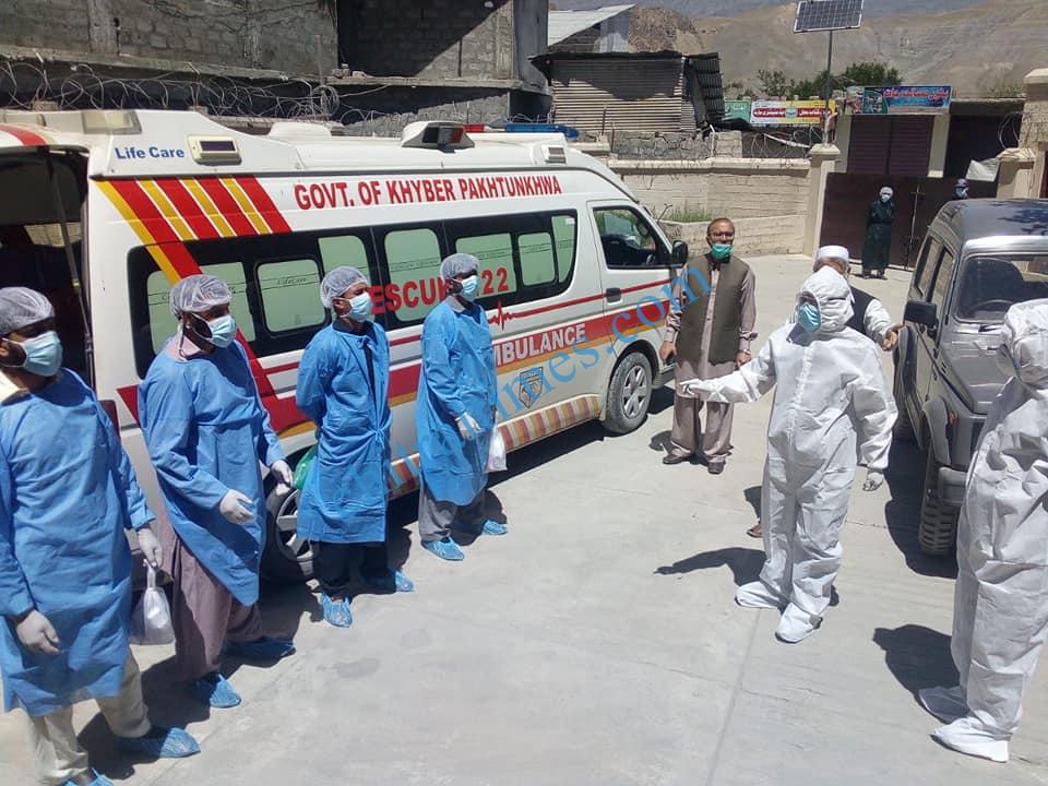 rescue upper chitral shifted covid 19 patients to their respective district upper dir
