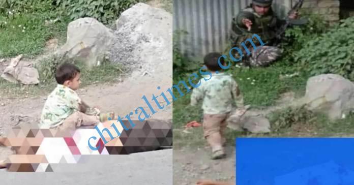 kashmiri child while grand father killed by force