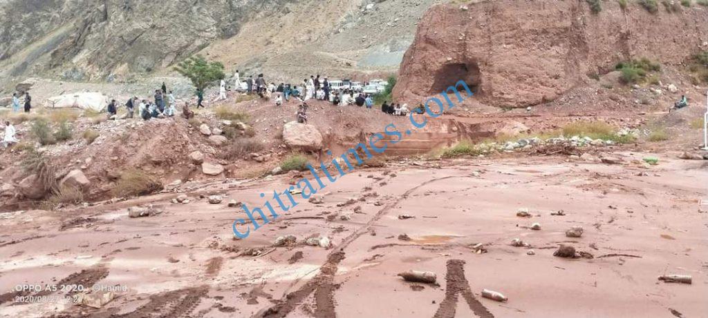 Zait chitral flood damages 1