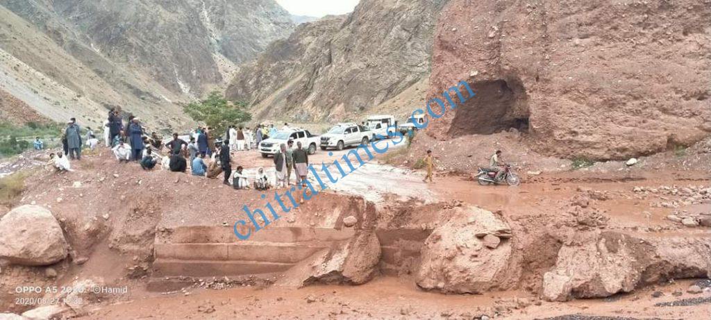Zait chitral flood damages 4