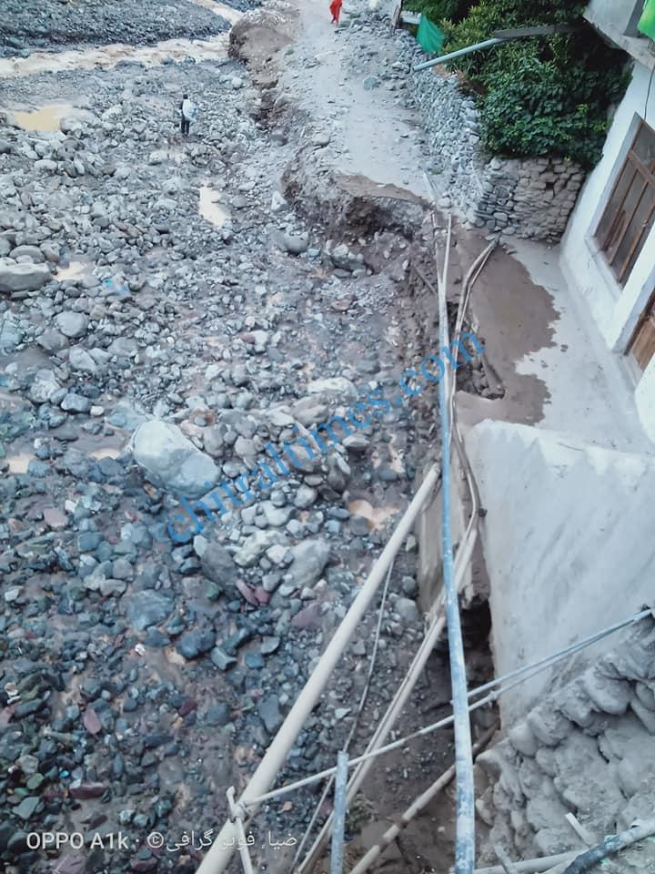 drosh flood water and irrigation channel washed away chitral 6