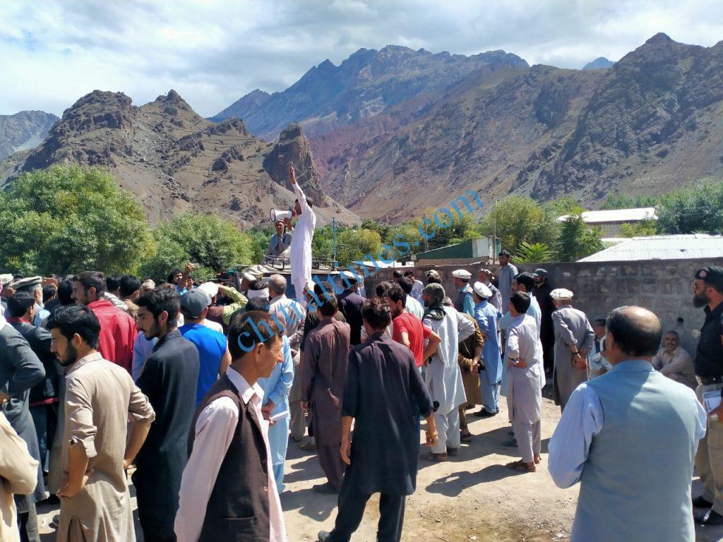 Reshun flood affectes protest upper chitral 3