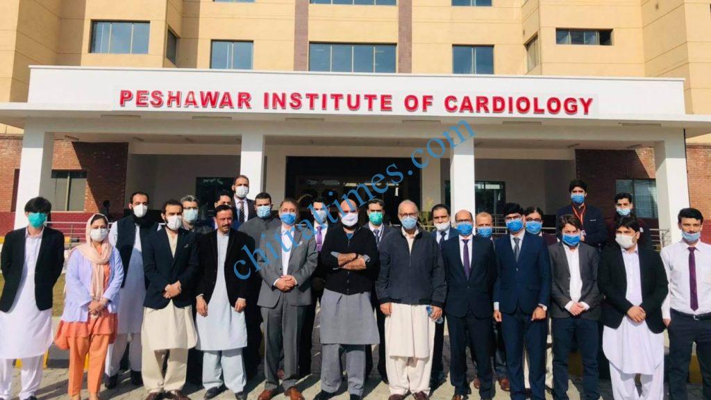 Minister health cardialogy center peshawar visit