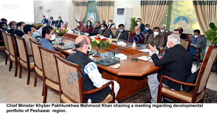 cm meeting on peshawar region