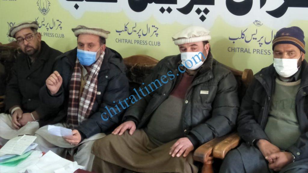 tujjar union chitral press confrence against ac scaled