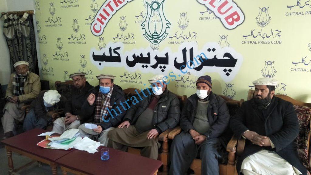 tujjar union chitral press confrence against ac ctl