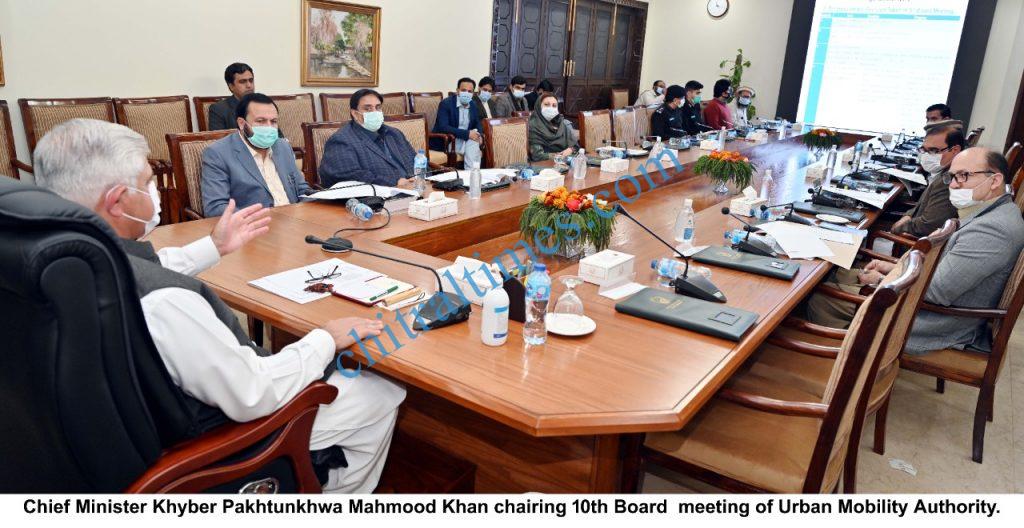 Cm khyber pakhtunkhwa meeting on urban mobility authority scaled