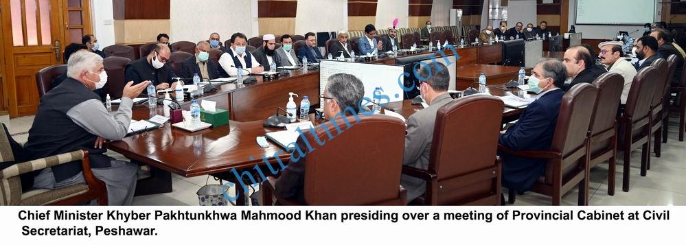 cm kp mahmood khan cabinet meeting