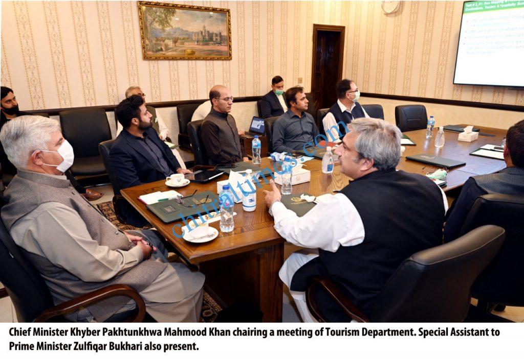 Cm kpk mahmood khan chaired tourism deparment meeting scaled