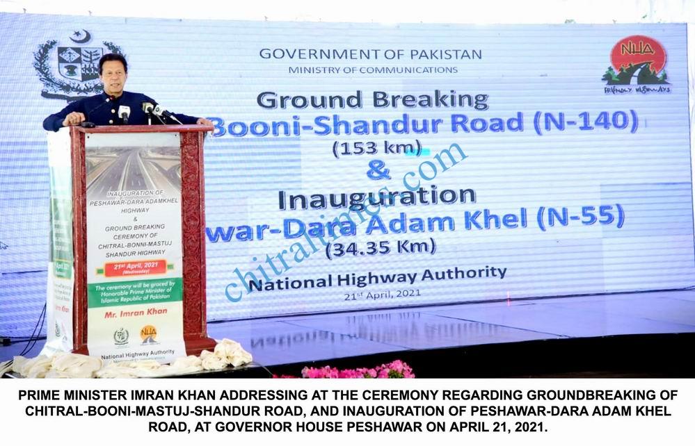 PM imran inaugurated chitral booni mastuj shandur road