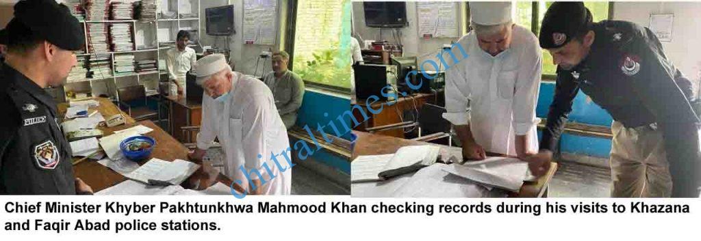 chief minister khyber pakhtunkhwa surprise visit police stations
