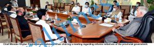 cm chaired meeting reforms initiatives kp