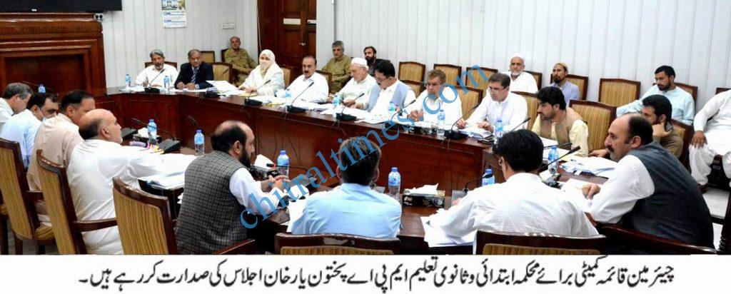 chitraltimes KP Standing Committee on Elemantary Education scaled